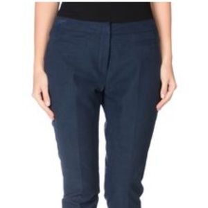 Tonello Straight Leg Blue Velour Trousers